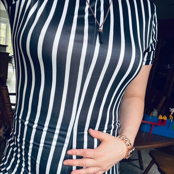 Striped Women's Bodycon Tight Shorts Jumpsuit -XL - Picture 7 of 11